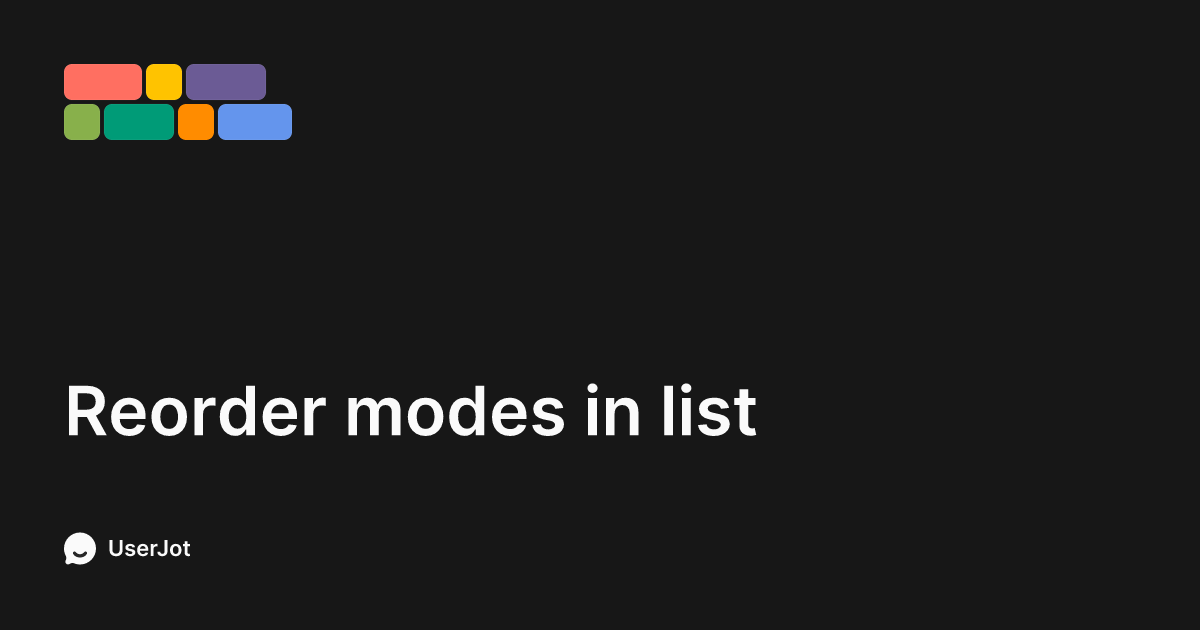 Reorder modes in list | Superwhisper