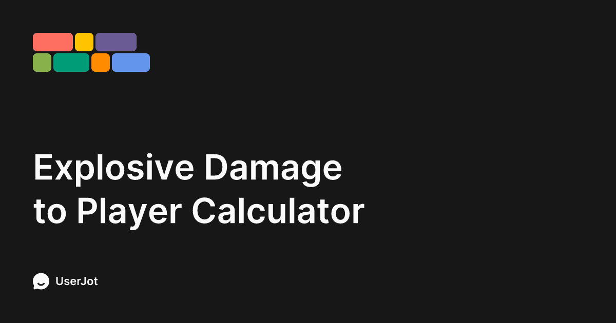 Explosive Damage to Player Calculator | RustCraft