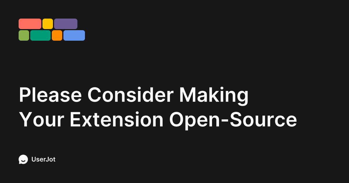 Please Consider Making Your Extension Open-Source | code canvas