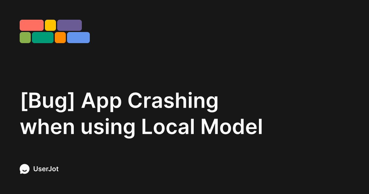 [Bug] App Crashing when using Local Model | Superwhisper