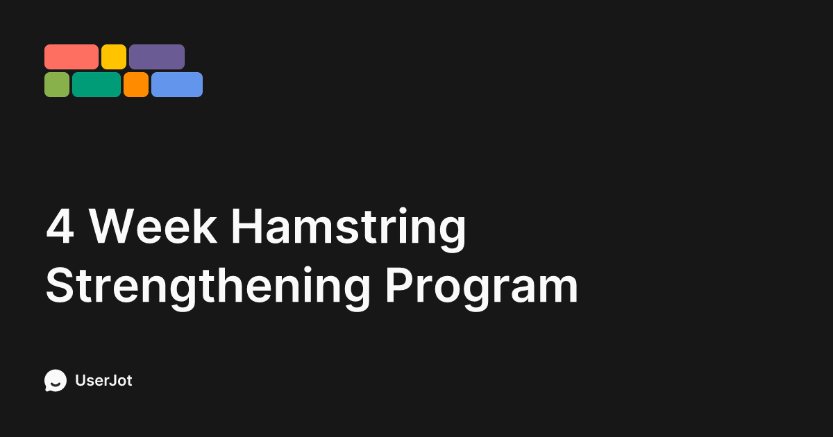 4 Week Hamstring Strengthening Program | TeamBuildr Program Templates