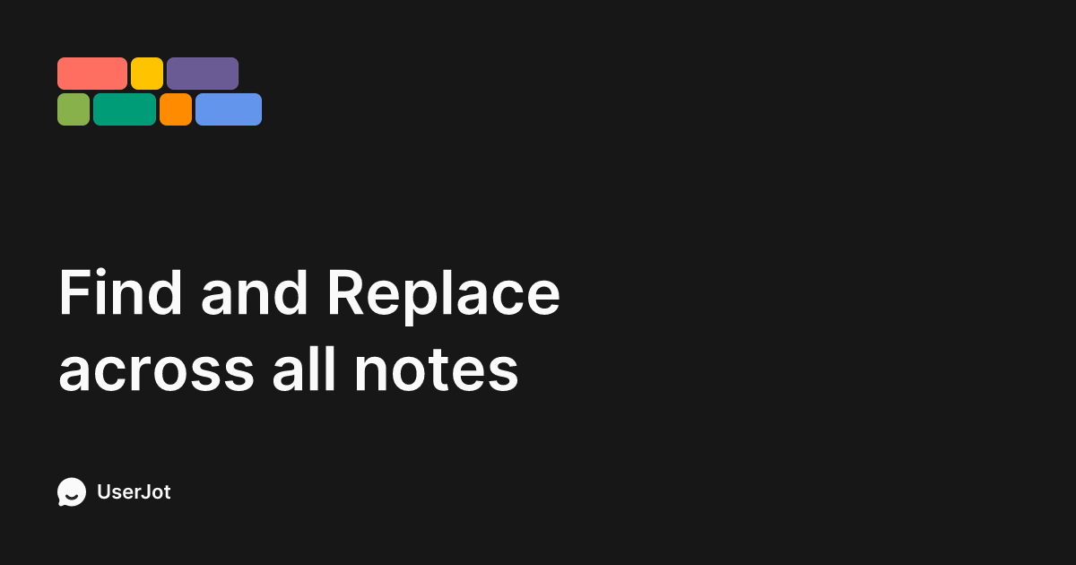 Find and Replace across all notes | NotePlan