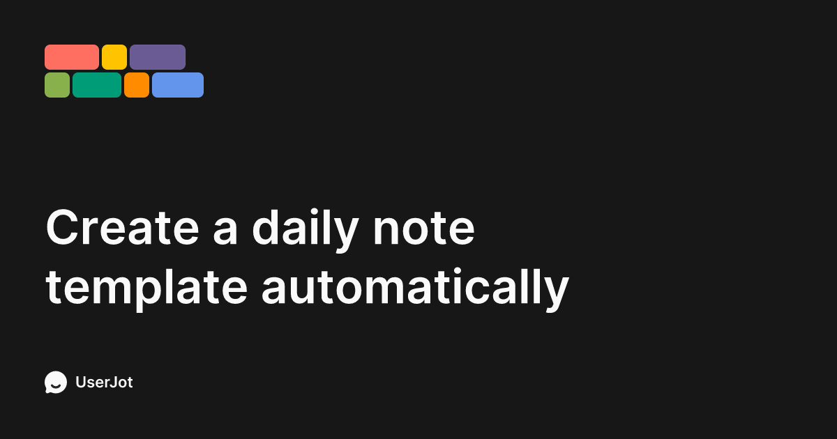 Create a daily note template automatically | NotePlan