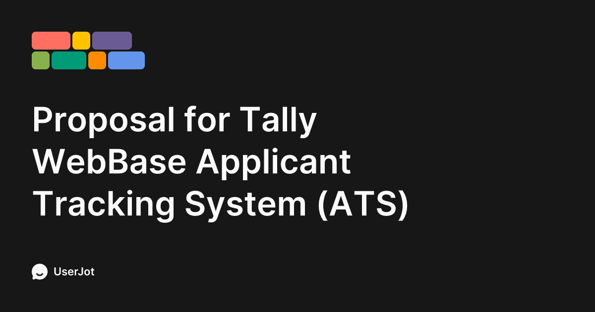 Proposal for Tally WebBase Applicant Tracking System (ATS) | Tally