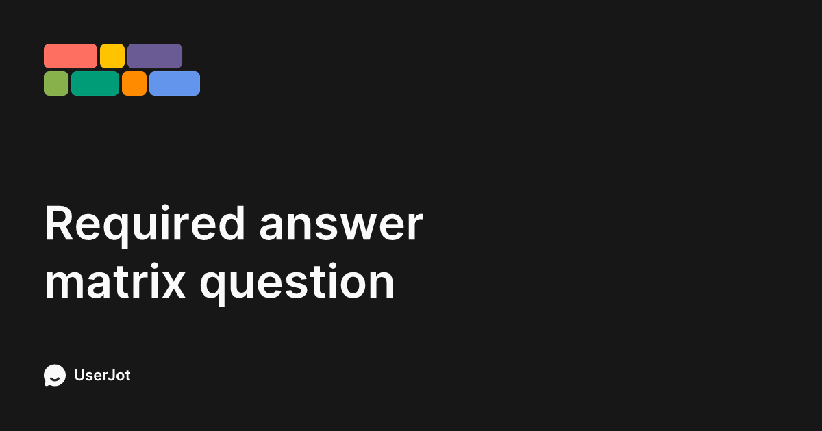 Required answer matrix question | Tally