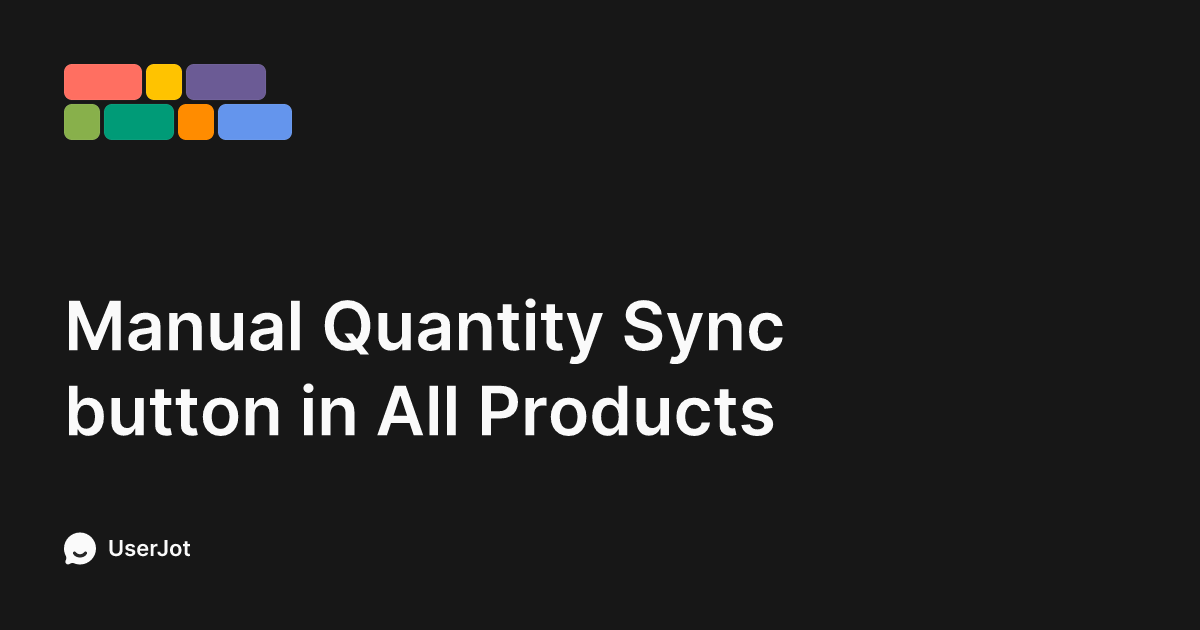 Manual Quantity Sync button in All Products | LitCommerce
