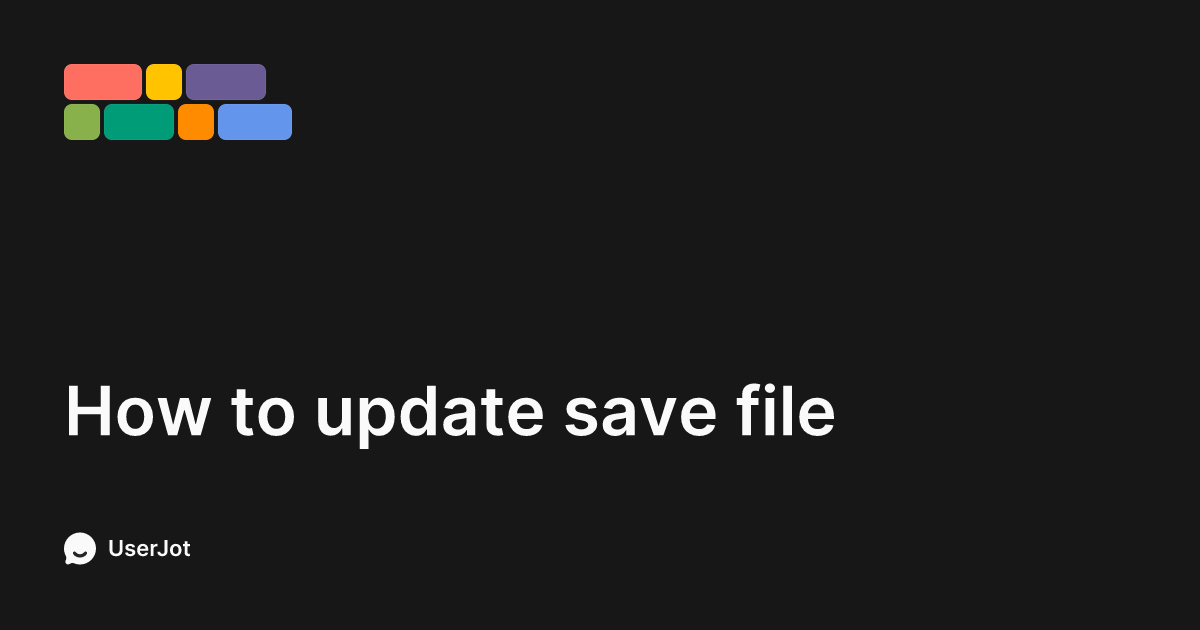 How to update save file | stardew.app