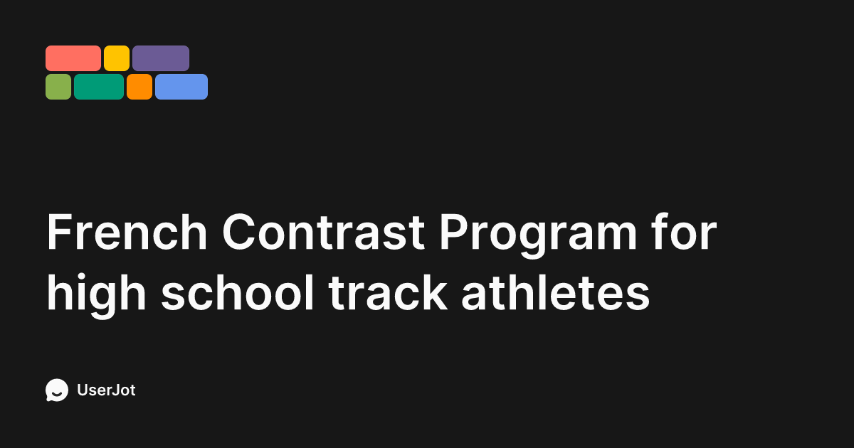 French Contrast Program for high school track athletes | TeamBuildr ...