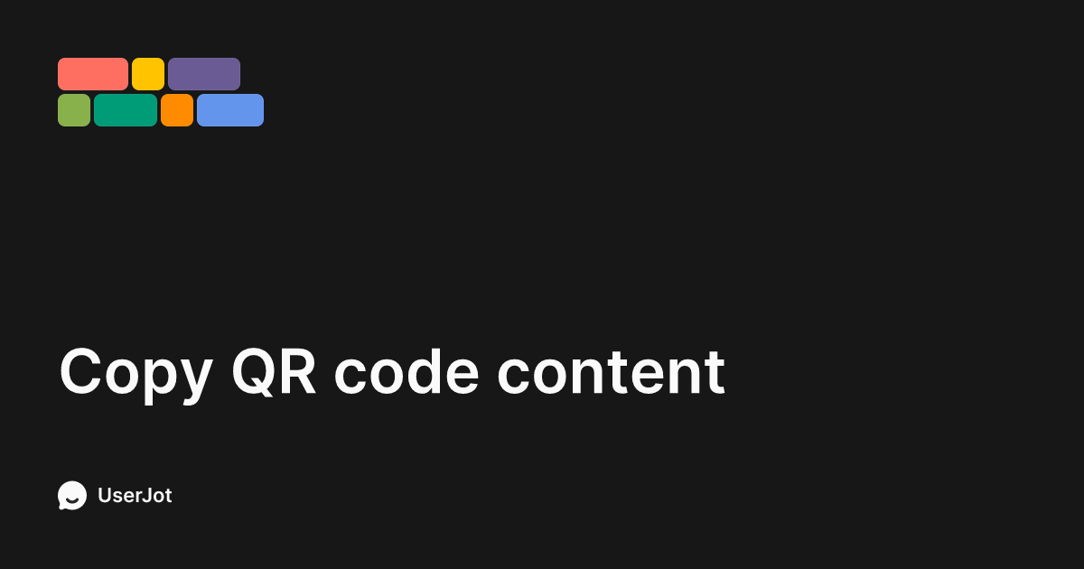 Copy QR code content | ClipBook