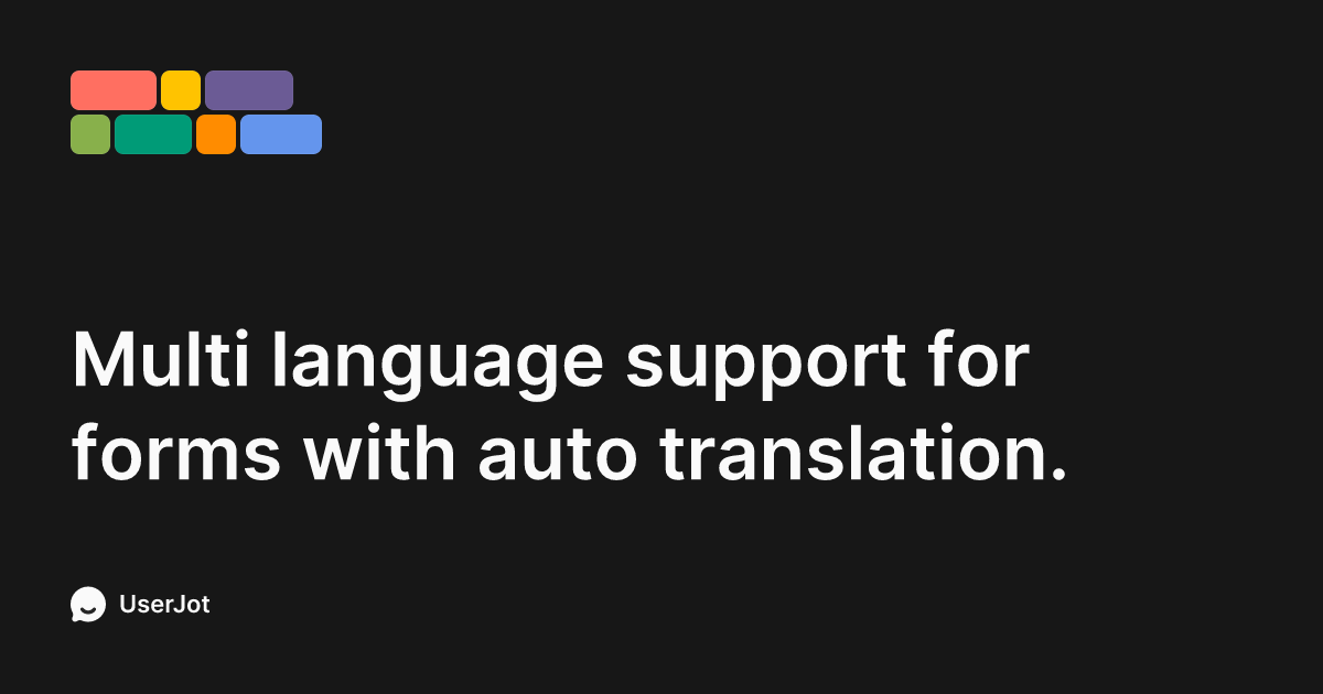 Multi language support for forms with auto translation. | Youform