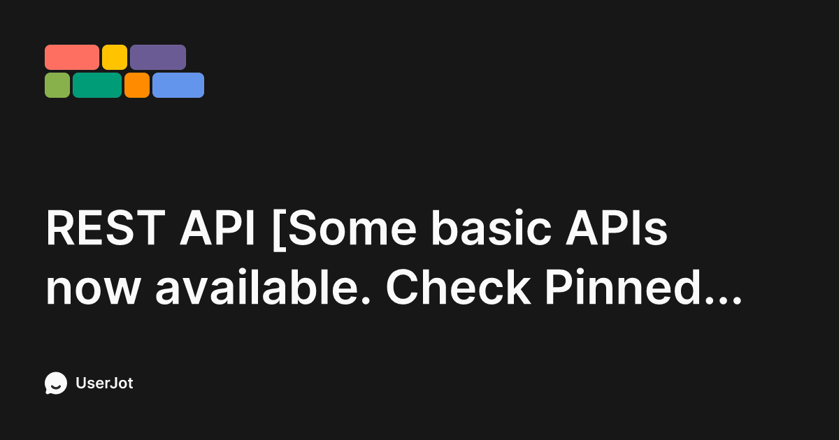 REST API [Some basic APIs now available. Check Pinned comment] | Youform