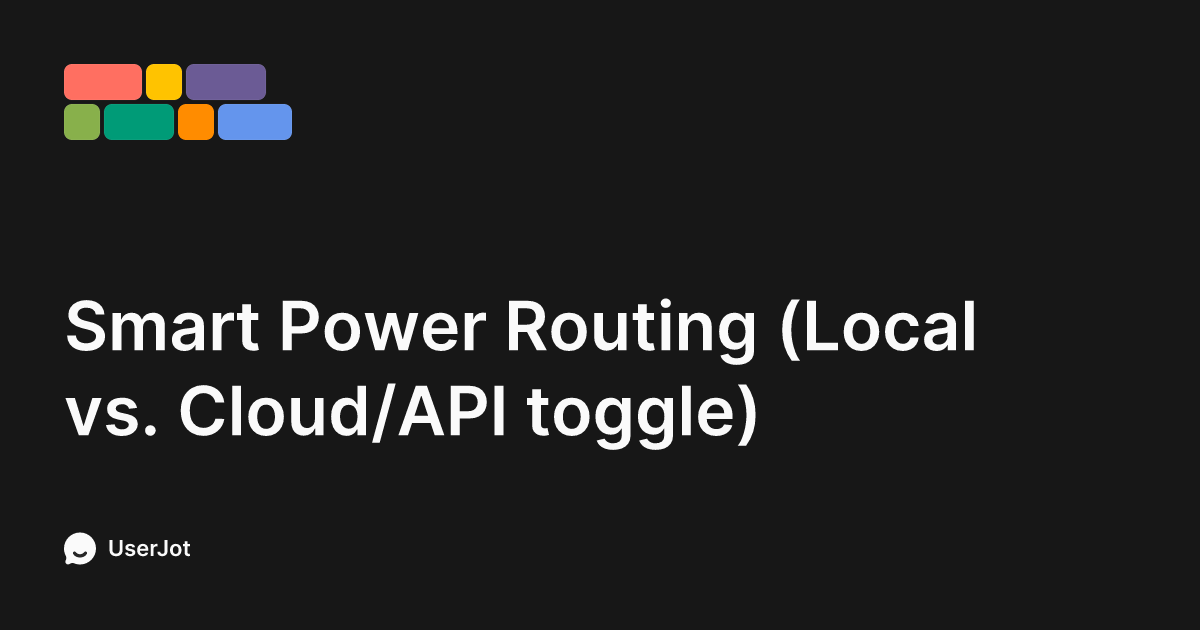 Smart Power Routing (Local vs. Cloud/API toggle) | Superwhisper