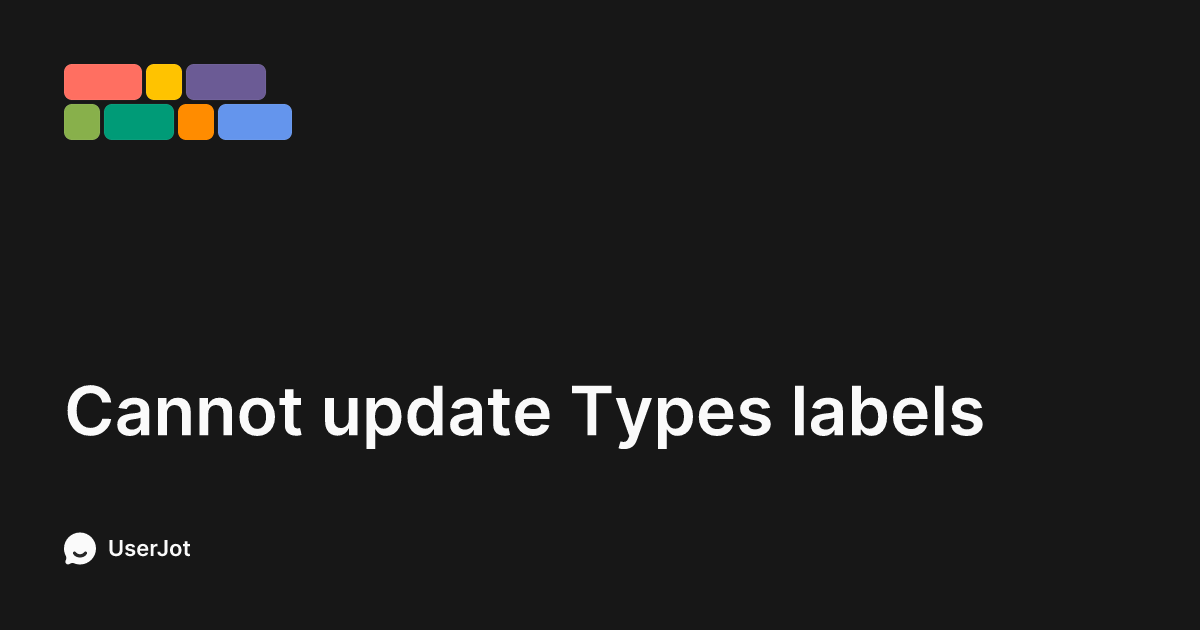 Cannot update Types labels | SplashID