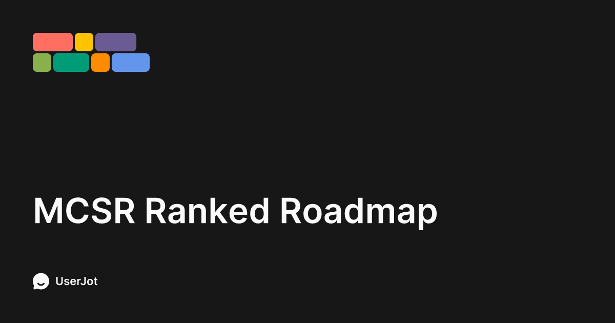 Roadmap | MCSR Ranked